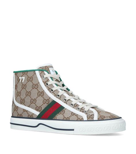 hi top gucci sneakers|Gucci high top sneakers beige.